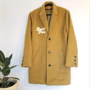 Banni Peru Will Walker Limited Edition Logo Camel Tan Trench Pea Coat